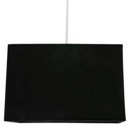 Rackhams Contemporary and Stylish Jet Black Linen Fabric Rectangular Lamp Shade - thumbnail 6