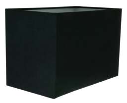 Rackhams Contemporary and Stylish Jet Black Linen Fabric Rectangular Lamp Shade - thumbnail 3