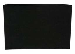 Rackhams Contemporary and Stylish Jet Black Linen Fabric Rectangular Lamp Shade - thumbnail 1