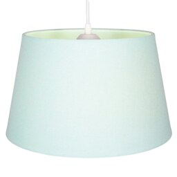 Rackhams Traditional 14 Inch Duck Egg Linen Drum Table/Pendant Lampshade 60w Maximum - thumbnail 2