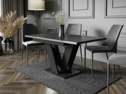 Rackhams Extendable Dining Table 4-6 Seater MASIV Black Royal Marble