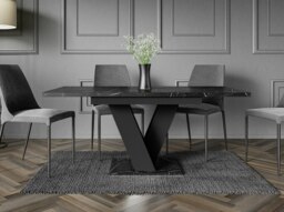 Rackhams Extendable Dining Table 4-6 Seater MASIV Black Royal Marble - thumbnail 2