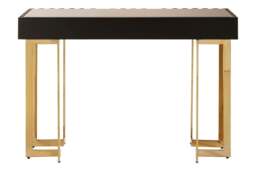 Rackhams Rivoli Mirrored Top Console Table With Gold Polished Frame - thumbnail 3