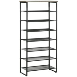 Rackhams Shoe Rack, 8-tier Shoe Storage Shelf for 21-24 Pair Shoes for Entryway - Black - thumbnail 2