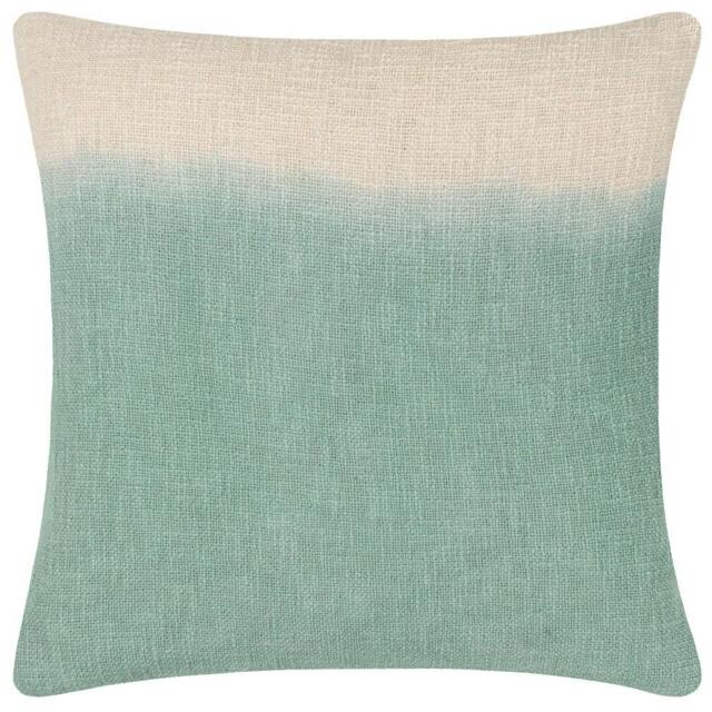 Rackhams Mizu Dip Dye Square Cushion Cover - Eucalyptus - 50cm x 50cm - Eucalyptus - 100% Cotton - image 1