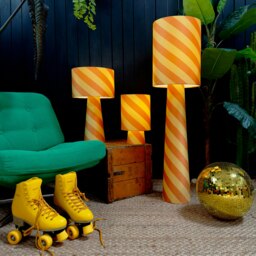 Rackhams Portable Helter Skelter Velvet lamps in Marmalade - Maxi - 112cm Height - Rechargeable LED Bulb - thumbnail 2