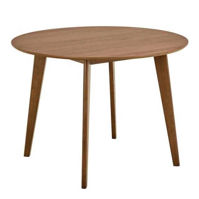 Rackhams Roxby Round Dining Table in Walnut 105x76cm - Walnut - No - Brown - image 1