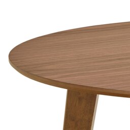 Rackhams Roxby Round Dining Table in Walnut 105x76cm - Walnut - No - Brown - thumbnail 6
