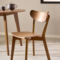 Rackhams Roxby Round Dining Table in Walnut 105x76cm - Walnut - No - Brown - thumbnail 5