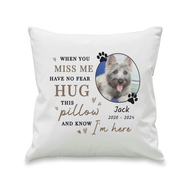 Rackhams Personalised Memorial Pet Photo Upload Cushion - image 1