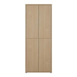 Rackhams Alice Springs Tall Shoe Cabinet with 4 Doors Push-to-Open in Elegancia Oak - Matt - Standard - Elegancia Oak - thumbnail 3