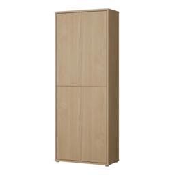 Rackhams Alice Springs Tall Shoe Cabinet with 4 Doors Push-to-Open in Elegancia Oak - Matt - Standard - Elegancia Oak - thumbnail 4