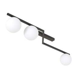 Rackhams NATON Ceiling lamp 3 x E14 Black with White Shade - thumbnail 3