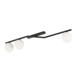 Rackhams NATON Ceiling lamp 3 x E14 Black with White Shade