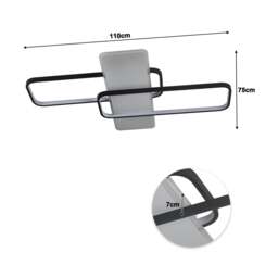 Rackhams Modern Rectangular LED Ceiling Light Flush Mount - 90*60 - thumbnail 3