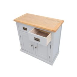 Rackhams Loreo Light Grey 2 Drawer 2 Door Sideboard Brass Drop Handle - Light Grey - thumbnail 5