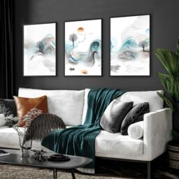 Rackhams Zen wall art - set of 3 Japanese wall art - 16 x 22 inches / 40.65 cm x 56 cm - Polyester Canvas 260 gsm - Canvas wrapped - thumbnail 3