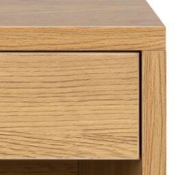 Rackhams Cholet Square Bedside Table with 1 Drawer in Oak - 1 - Brown - Manufactured wood - thumbnail 6
