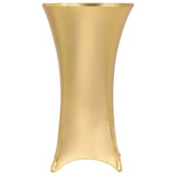 Rackhams 2 pcs Table Covers Stretch 80 cm Gold - 90% polyester and 10% elastane - thumbnail 1
