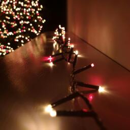 Rackhams 1000 LED 25m Premier TreeBrights Indoor Outdoor Christmas Multi Function Mains Operated String Lights with Timer in Red & Gold