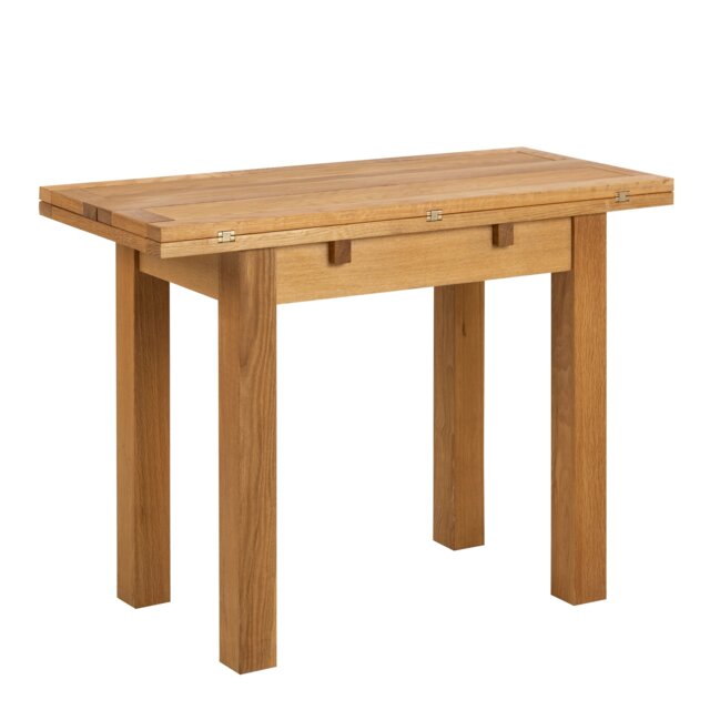 Rackhams Kenley Extending Dining Table in Oak 45-90cm - Brown - No - Brown - image 1