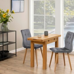 Rackhams Kenley Extending Dining Table in Oak 45-90cm - Brown - No - Brown - thumbnail 5