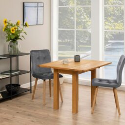 Rackhams Kenley Extending Dining Table in Oak 45-90cm - Brown - No - Brown - thumbnail 4