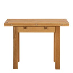 Rackhams Kenley Extending Dining Table in Oak 45-90cm - Brown - No - Brown - thumbnail 2