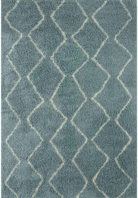 Rackhams Moroccan Duck Egg Blue Shaggy Rug - 850 - 60X110 cm - image 1
