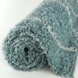 Rackhams Moroccan Duck Egg Blue Shaggy Rug - 850 - 60X110 cm - thumbnail 4