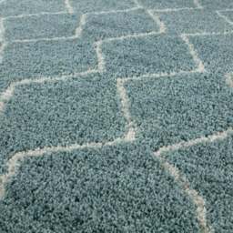Rackhams Moroccan Duck Egg Blue Shaggy Rug - 850 - 60X110 cm - thumbnail 2