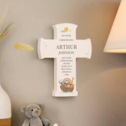 Rackhams Personalised Noahs Ark Cross Wooden Ornament - thumbnail 2