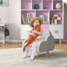 Rackhams Cloud-Shaped Toddler Armchair, Kids Chair, 1.5-3 Years - Grey - thumbnail 1