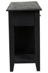 Rackhams Fusion Black Mango Wood Console Table with Wine Storage - thumbnail 4
