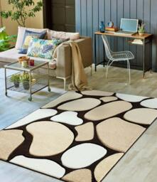 Rackhams Stone Carved Rug - Brown Beige - 160cm x 230cm (5.2ft x 7.5ft) - thumbnail 2