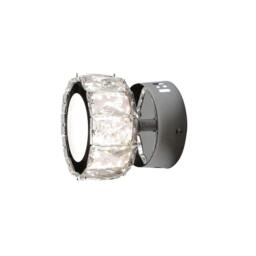 Rackhams Dilan Polished Chrome & Crystal LED Wall Light - thumbnail 2