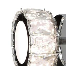 Rackhams Dilan Polished Chrome & Crystal LED Wall Light - thumbnail 4