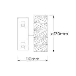 Rackhams Dilan Polished Chrome & Crystal LED Wall Light - thumbnail 6