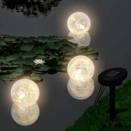 Rackhams Solar Bowl 3 LED Floating Ball Light for Pond Swimming Pool