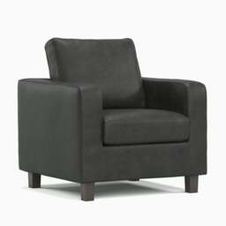 Rackhams York Black Faux Leather Single Armchair - thumbnail 2