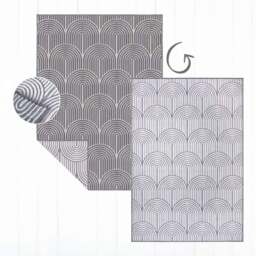 Rackhams Pangli Flatweave Reversible Grey Rug Indoor-Outdoor - 80X150 cm - thumbnail 6