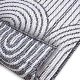 Rackhams Pangli Flatweave Reversible Grey Rug Indoor-Outdoor - 80X150 cm - thumbnail 3