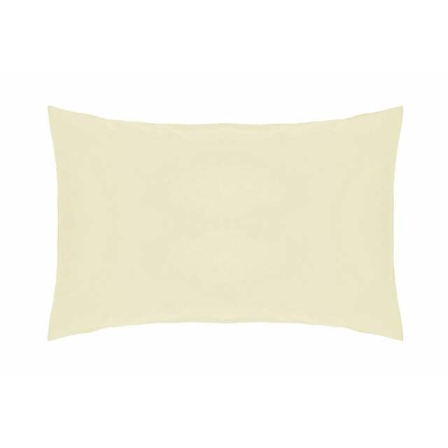 Rackhams Easycare Percale Housewife Pillowcase - Ivory - One Size - Ivory - 50% Cotton/50% Polyester - image 1