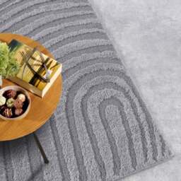 Rackhams High Pile Grey Rug Pigment – Geometric Design - 160X235 cm - thumbnail 6