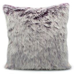 Rackhams Luxury Faux Fur Cushion - 43cm x 43cm - Purple - 56cm x 56cm