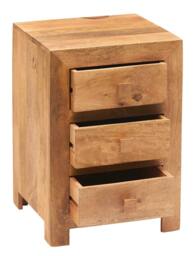 Rackhams Kaylin Light Mango 3 Drawer Bedside Cabinet - Wood - 1 - 42CM X 40CM X 62CM  (LXDXH) - thumbnail 3