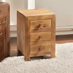 Rackhams Kaylin Light Mango 3 Drawer Bedside Cabinet - Wood - 1 - 42CM X 40CM X 62CM  (LXDXH) - thumbnail 4