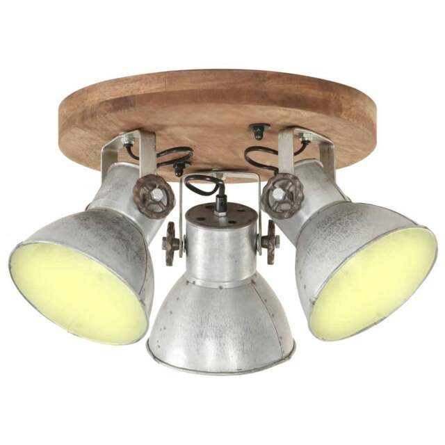 Rackhams Industrial Ceiling Lamp 25 W Silver 42x27cm E27
