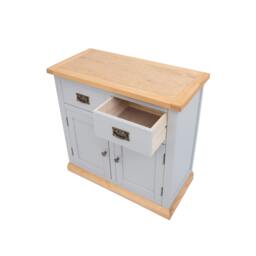 Rackhams Bomporto Light Grey 2 Drawer 2 Door Sideboard Brass Drop Handle - Light Grey - thumbnail 6