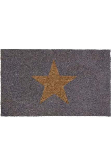 Rackhams Outdoor Printed Star Coir Mat - 45X75 cm - image 1